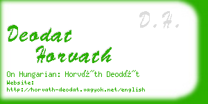 deodat horvath business card